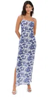 Staud Hastings Dress Blue Toile In Blue Toile