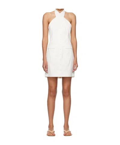 Staud Haven Backless Dress In White