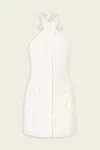 Staud Haven Womens Halter Faux Pockets Shift Dress