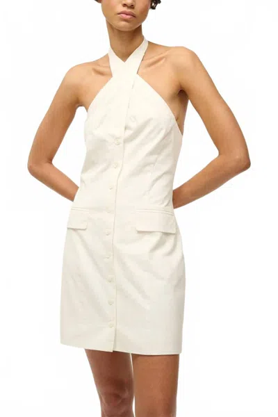 Staud Haven Dress In Ivory In Multi