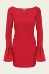 Staud Hawthorne Dress In Rouge