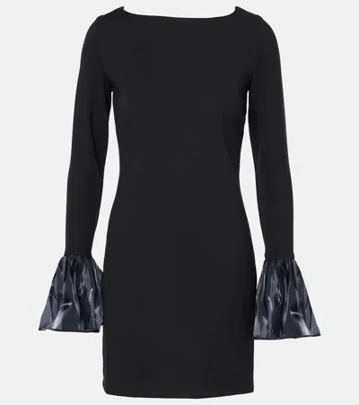 STAUD HAWTHORNE ORGANZA-TRIMMED MINIDRESS