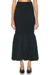 Staud Hawthorne Midi Flared Skirt In Black