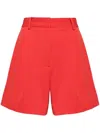 Staud Heather Shorts In Red