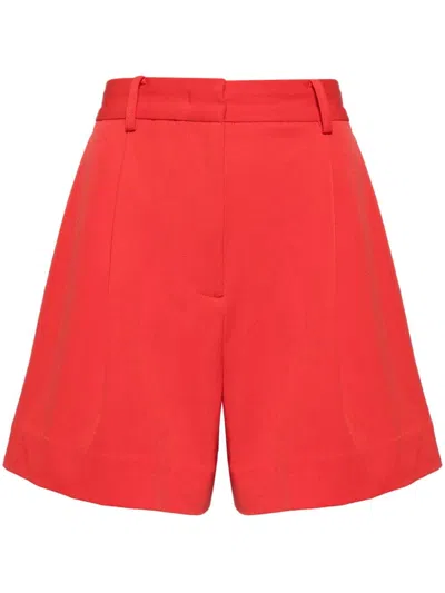 STAUD HEATHER PLEAT-DETAIL SHORTS
