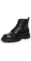 Staud Henry Combat Boots Black