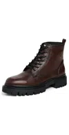 Staud Henry Combat Boots Espresso In Brown