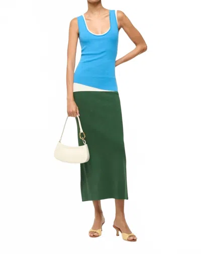 Staud Hermosa Dress In Jungle Sky Ivory In Multi