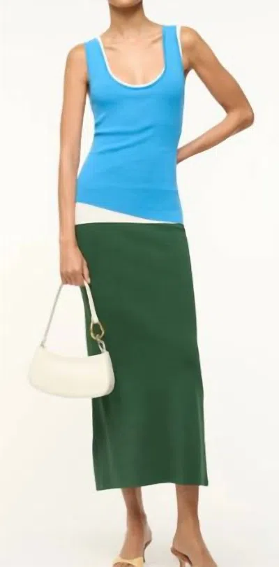 Staud Hermosa Dress In Jungle/sky/ivory