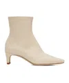 Staud High-heeled Pointy Boots In Nude
