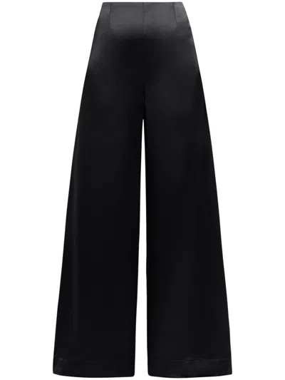 Staud Elasticated-waistband Long-length Palazzo Pants In Black