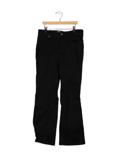 Pre-owned Staud High-rise Flared Jeans In Black