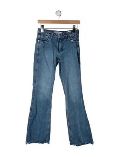 Pre-owned Staud High-rise Flared Jeans In Blue