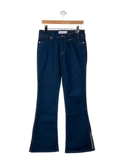 Pre-owned Staud High-rise Flared Jeans In Blue