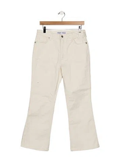 Pre-owned Staud High-rise Flared Jeans In Neutral