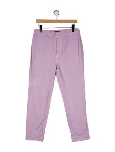 Pre-owned Staud High-rise Skinny Leg Jeans In Purple