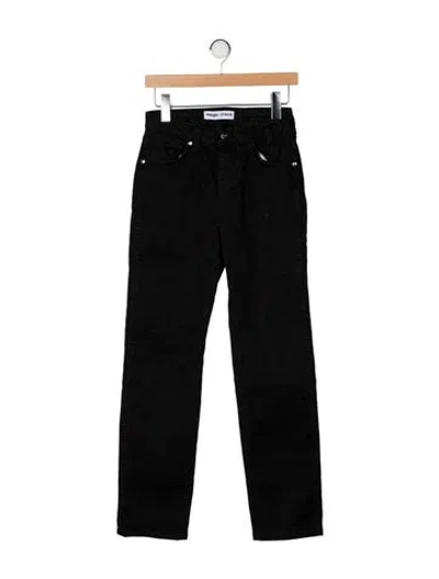 Pre-owned Staud High-rise Straight Leg Jeans In Black