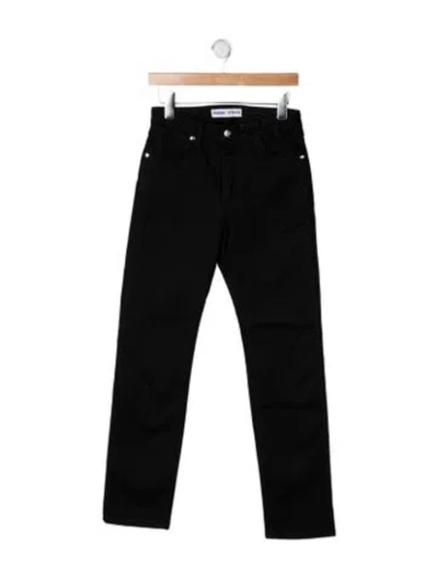Pre-owned Staud High-rise Straight Leg Jeans In Black