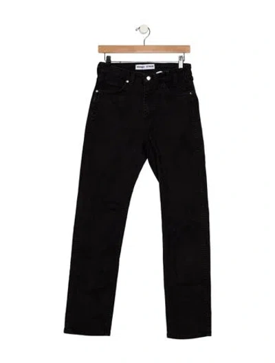 Pre-owned Staud High-rise Straight Leg Jeans In Black