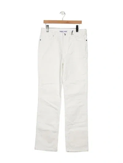 Pre-owned Staud High-rise Straight Leg Jeans In Blue