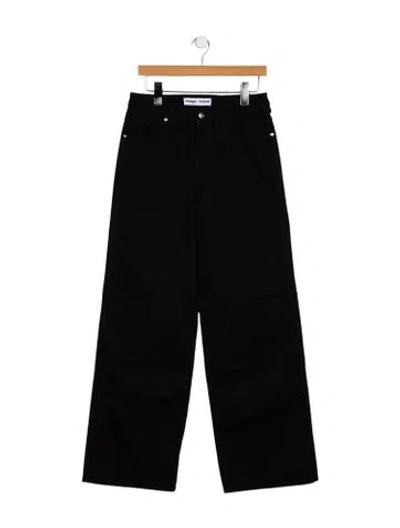 Pre-owned Staud High-rise Wide Leg Jeans In Black