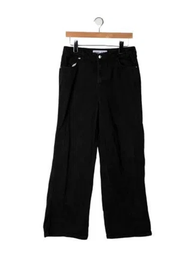 Pre-owned Staud High-rise Wide Leg Jeans In Black