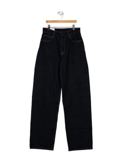 Pre-owned Staud High-rise Wide Leg Jeans In Blue