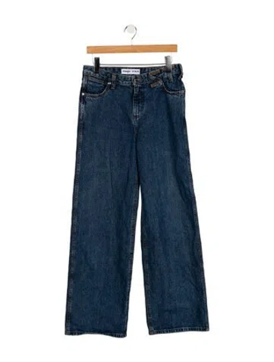 Pre-owned Staud High-rise Wide Leg Jeans In Blue