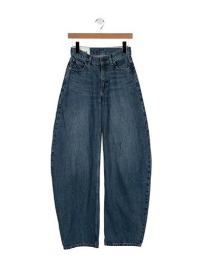 Pre-owned Staud High-rise Wide Leg Jeans In Blue