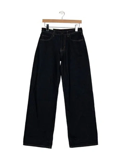 Pre-owned Staud High-rise Wide Leg Jeans In Blue