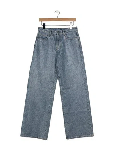 Pre-owned Staud High-rise Wide Leg Jeans In Blue