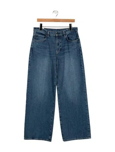 Pre-owned Staud High-rise Wide Leg Jeans In Blue