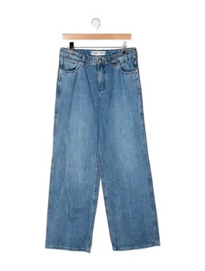 Pre-owned Staud High-rise Wide Leg Jeans In Blue