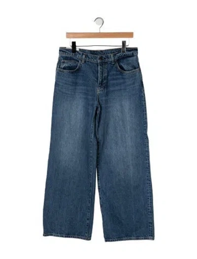 Pre-owned Staud High-rise Wide Leg Jeans In Blue