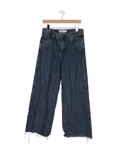 Pre-owned Staud High-rise Wide Leg Jeans In Blue