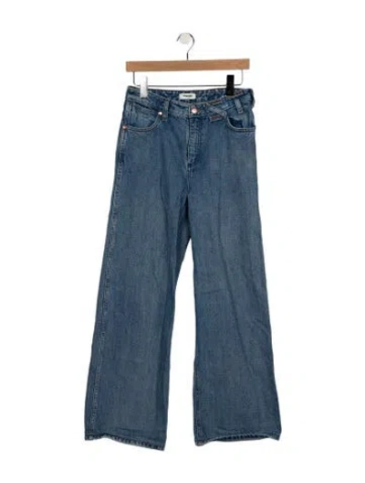 Pre-owned Staud High-rise Wide Leg Jeans In Blue