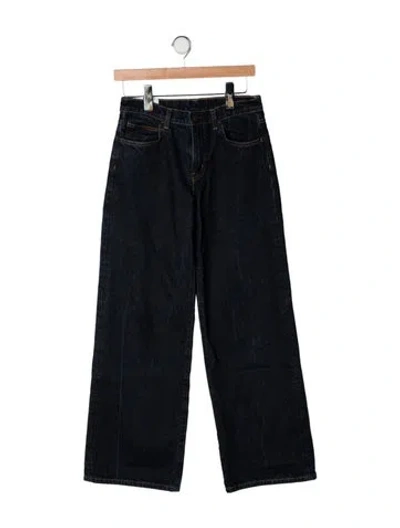 Pre-owned Staud High-rise Wide Leg Jeans In Blue