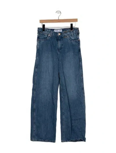 Pre-owned Staud High-rise Wide Leg Jeans In Blue