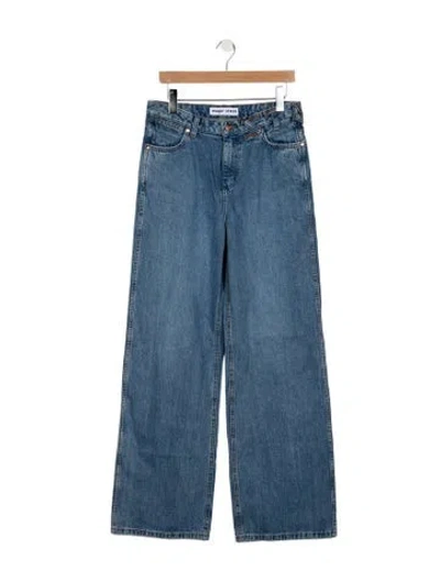 Pre-owned Staud High-rise Wide Leg Jeans In Blue