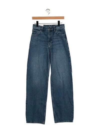Pre-owned Staud High-rise Wide Leg Jeans In Blue