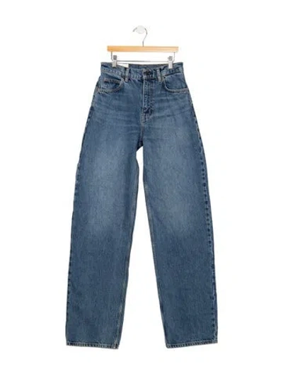 Pre-owned Staud High-rise Wide Leg Jeans In Blue