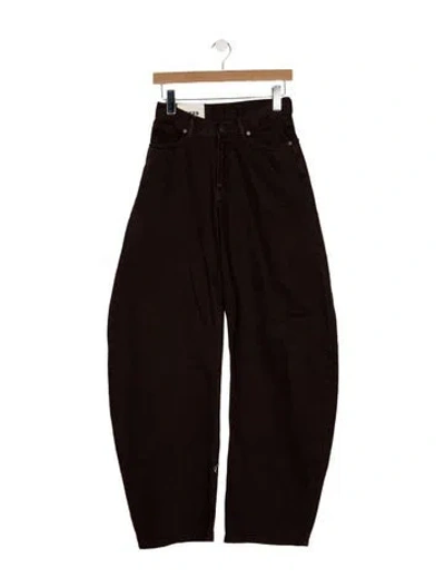 Pre-owned Staud High-rise Wide Leg Jeans In Brown