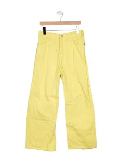 Pre-owned Staud High-rise Wide Leg Jeans In Green