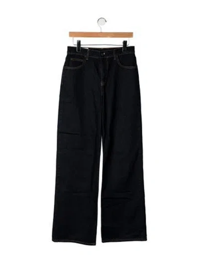 Pre-owned Staud High-rise Wide Leg Jeans W/ Tags In Black