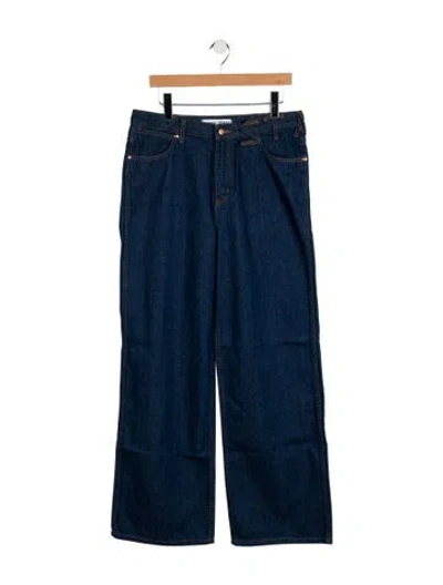 Pre-owned Staud High-rise Wide Leg Jeans W/ Tags In Blue