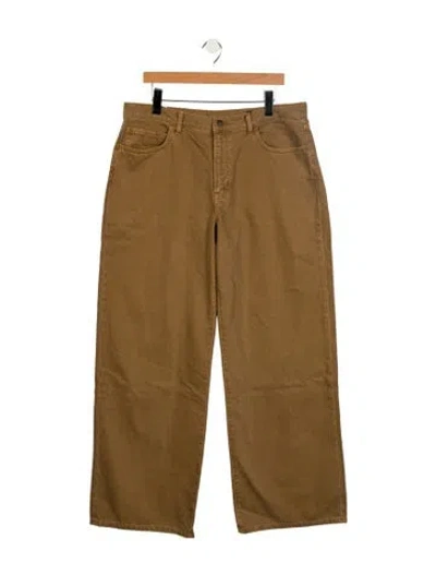 Pre-owned Staud High-rise Wide Leg Jeans W/ Tags In Brown