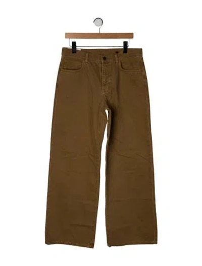 Pre-owned Staud High-rise Wide Leg Jeans W/ Tags In Brown