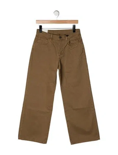 Pre-owned Staud High-rise Wide Leg Jeans W/ Tags In Brown