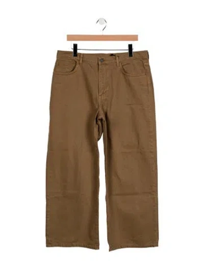 Pre-owned Staud High-rise Wide Leg Jeans W/ Tags In Brown