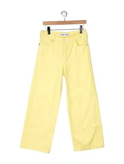 Pre-owned Staud High-rise Wide Leg Jeans In Yellow